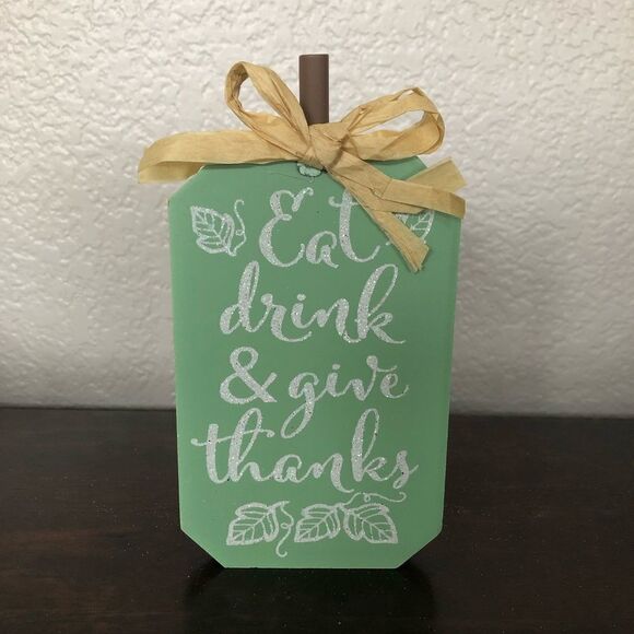 $5 w/Bundle! Fall Thanksgiving Wood Sign Decor - Picture 1 of 2